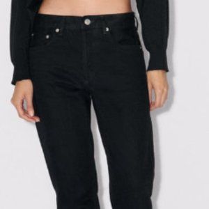 Zara Straight Cut Mid Rise Jeans